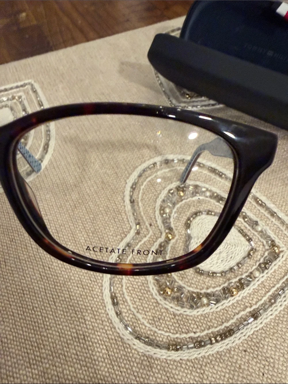 Tommy Hilfiger Tortoiseshell Frames with case and cleaning cloth .TH 2108